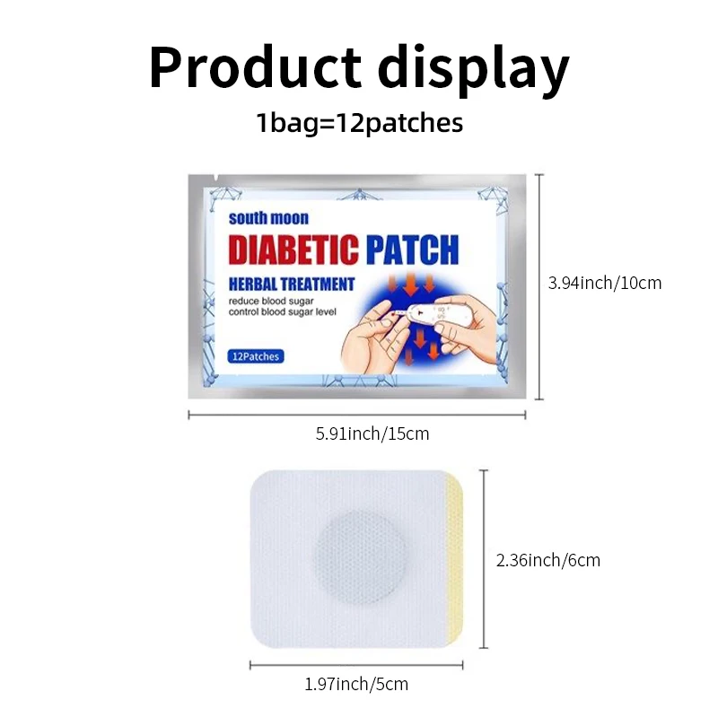 Diabetic Diabetes Treatment Patch High Blood Sugar Control Stabilizes lower Blood Glucose Navel Plaster Hyperglycemia Medicine