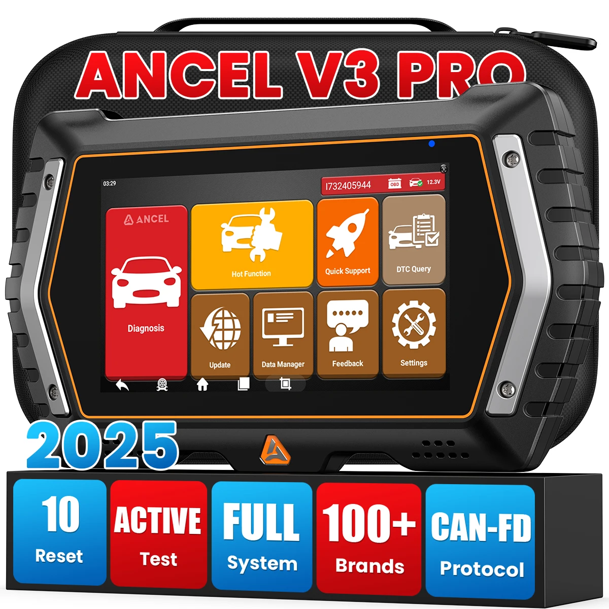 

ANCEL V3 Pro 5,5 дюйма 4-в-1 Live Data Stream OBD2 FULL System Diagnostic Tool ABS EPB DPF OIL Reset OBDII Scan Tools