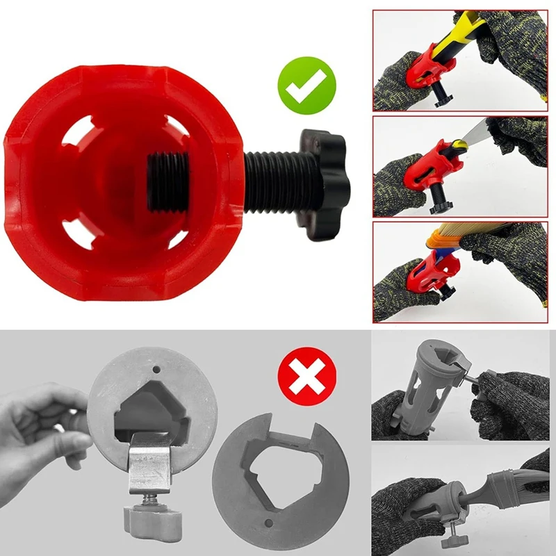Extensor de pincel de pintura multiângulo, suporte de fixação de poste de extensão para pincel, rolo, punho seguro