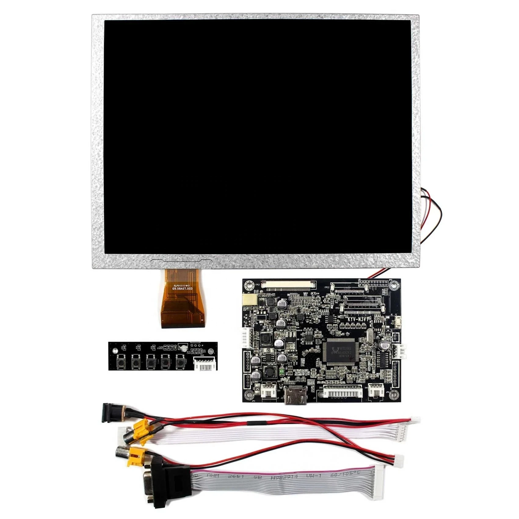 

HDMI VGA AV AUDIO LCD Controller Board with 10.4" inch 800x600 A104SN03 V1 LVDS to TTL Tcon Board 4:3 60Pin TTL LCD Screen