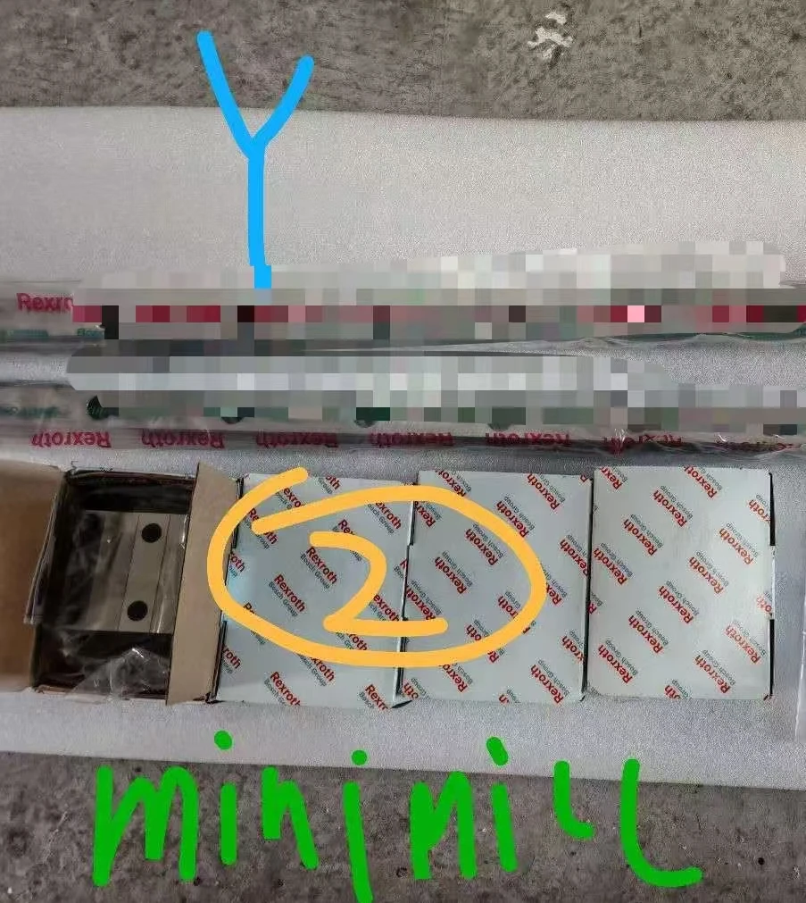 Linear guide sliders, one set of 4 pieces    The brand is Rexroth    for Respected Abdel