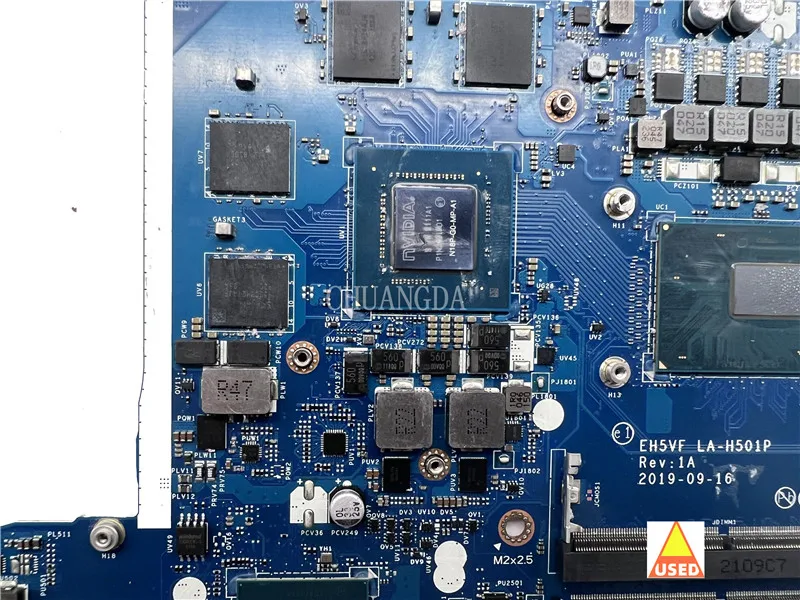 used LA-H501p For Acer Nitro 5 AN515-54 AN715-51 Notebook Motherboard With i7-9750H i5-9300h amd  4G GPU Srf6x.Test