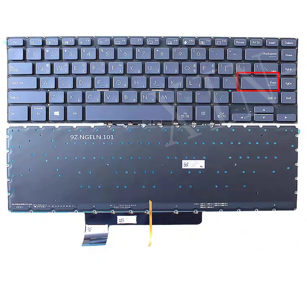 Korean Backlight Keyboard For Asus Pro 17 Q17 W700 W700G StudioBook S 9Z.NGELN.001 9Z.NGELN.101