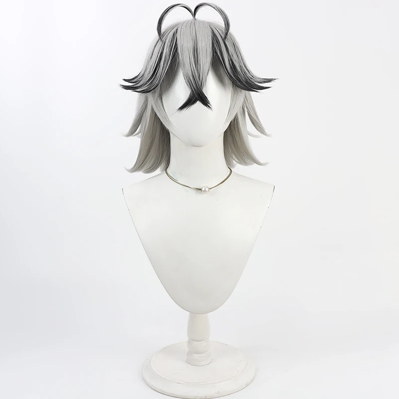 Anime Tougen Anki Shiki Ichinose Zilver/Zwart Gradiënt Haar Rekwisieten