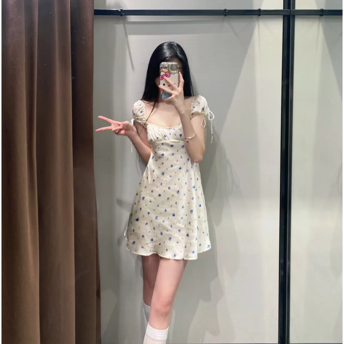 صيف جديد المرأة ساحة طوق ort Sve الأزهار طباعة الحرير الساتان ort دكتور ألياف البوليستر 00% Dr 307303