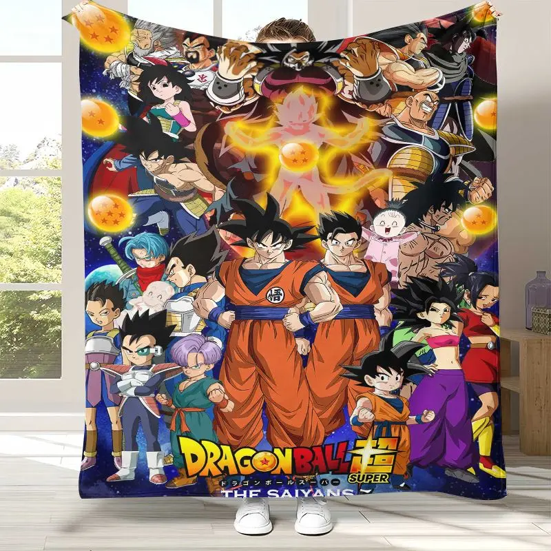 Goku D-Dragon Ball Anime Super Saiyan Flannel Throw Blanket,Cozy Warm Blanket for Bed,Sofa,Living Room,Picnic,Home Decor,Gift
