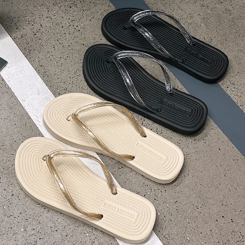 

Women's Sandals Flip Flops Casual Beach Vacation Lightweight Wear-resistant Outdoor Slippers Simple Design Comfortable Footwear