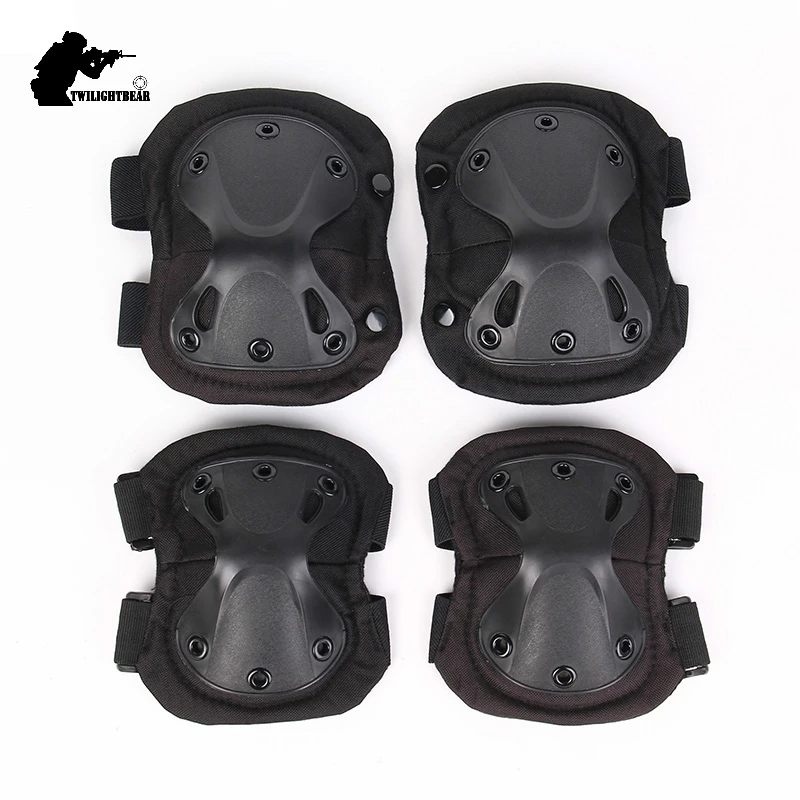 Outdoor Airsoft Protective Gear Set Hight Quality Tactical Knee Pads Elbow Pads Roller Skating Skateboard Protective Gear AF001