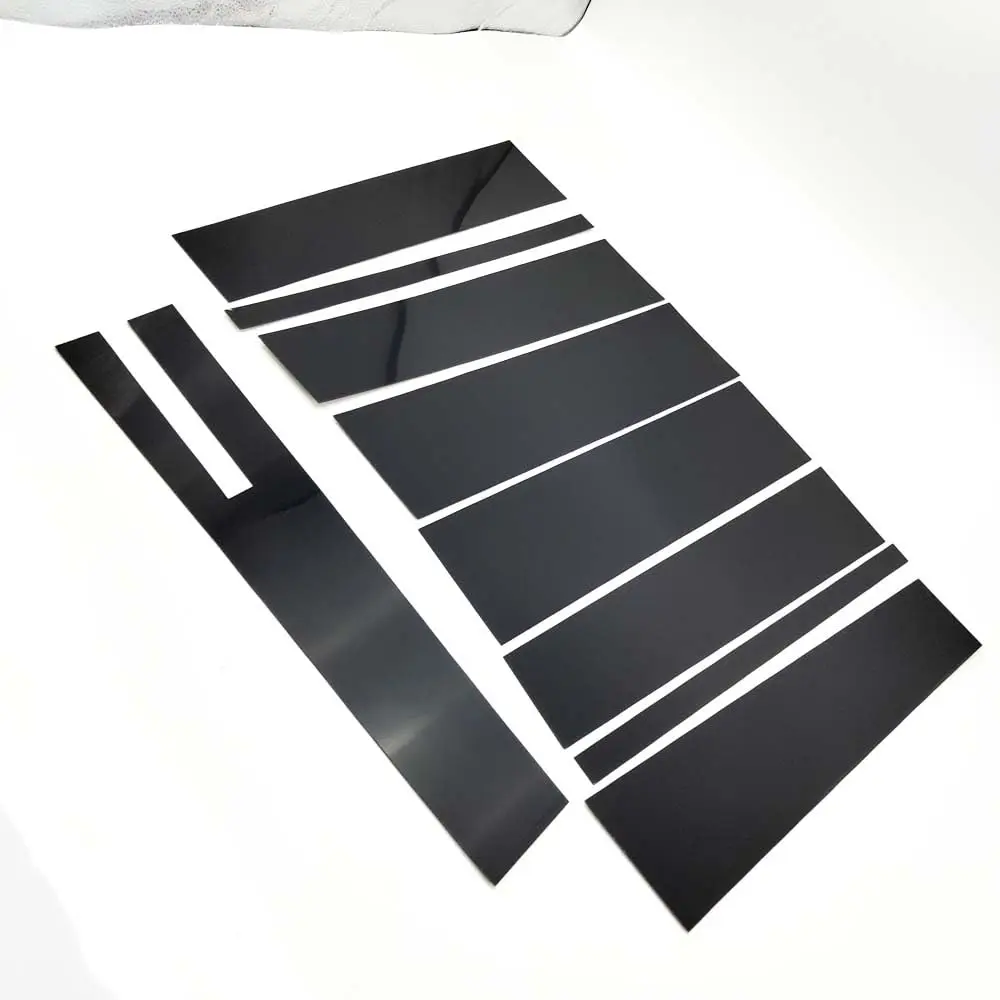 

8x Gloss Black Pillar Posts Cover Door Window Trim Decal For Ford 2009-2019 Flex