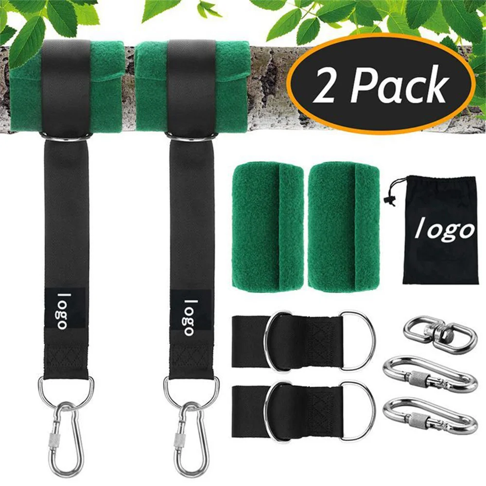 Outdoor swing hammock strapping spot wholesale encrypted polyester hammock strapping swing rope 1.5M 2M 3M set