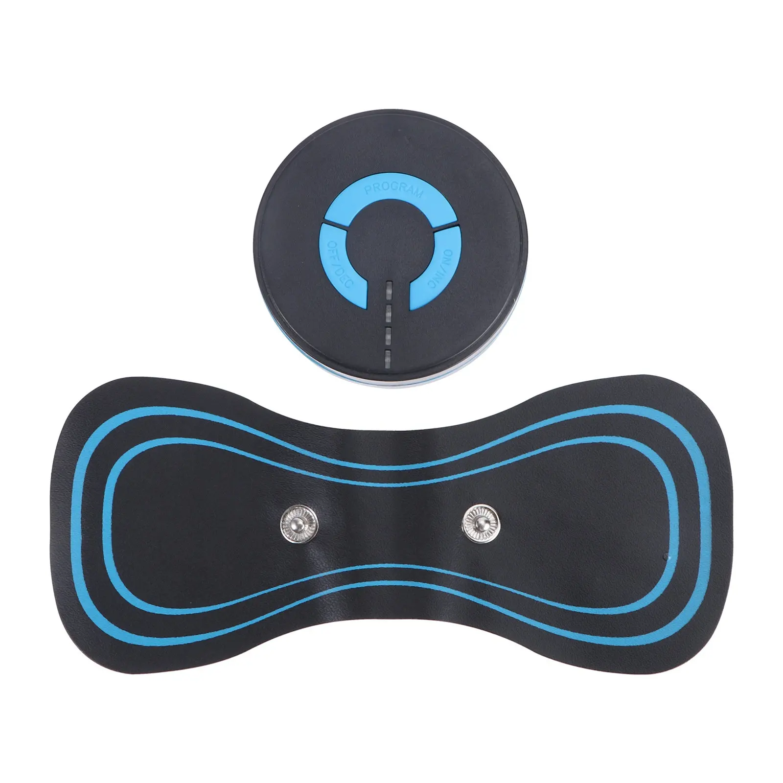 

Neck Massager Wireless Muscle Stimulator 10 Modes Adjustable Battery Powered Black Cervical Back Pain Relief Health Care
