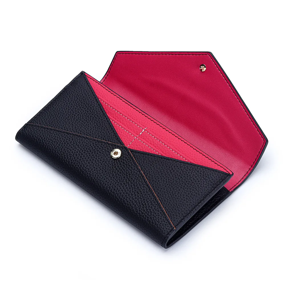 New Arrive RanHuang 2025 Women's Genuine Leather Wallets High Quality Long Wallets Fashion Clutch Bags Multifunction Purses B386