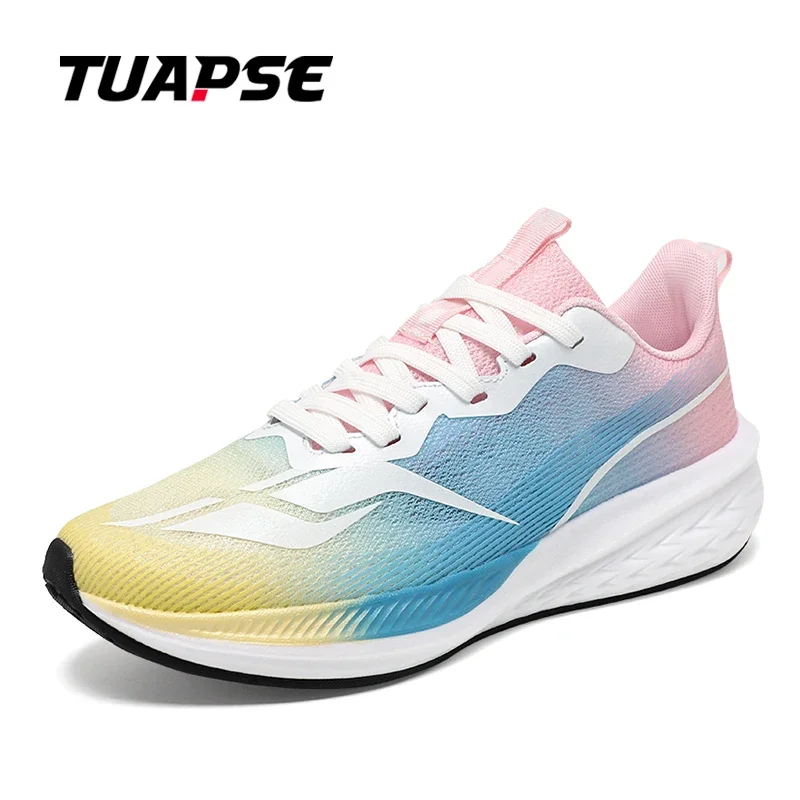 

TUAPSE Men's Running Shoes 2024 New Breathable Lightweight Lace Up Non-Slip Outdoor Unisex Sports Running Shoes