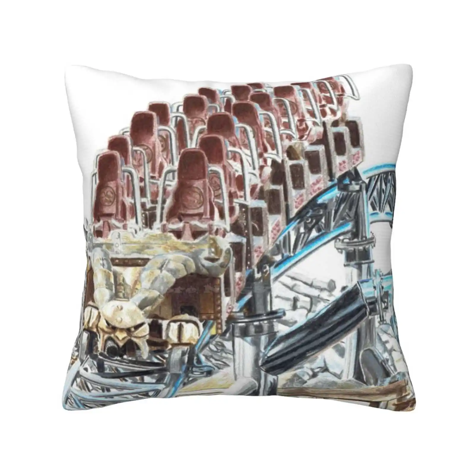 Taron At Phantasialand Home Sofa Car Cushion Cover Pillowcase Taron Theme Park Germany Phantasialand Launch Roller