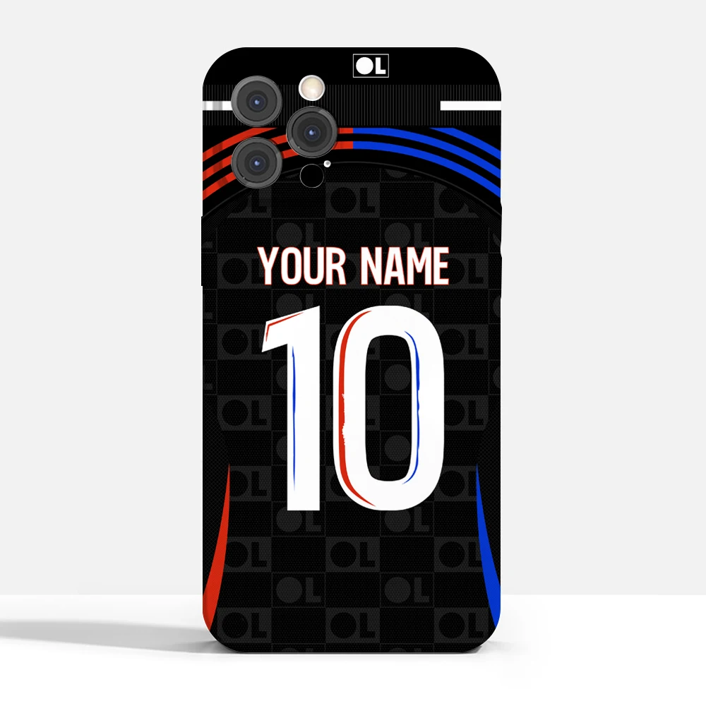 França Lyon oL LES GONES Capa para iPhone 16 15 14 Pro Max 13 12 11 Mini X XS XR 7 8 6S Plus SE