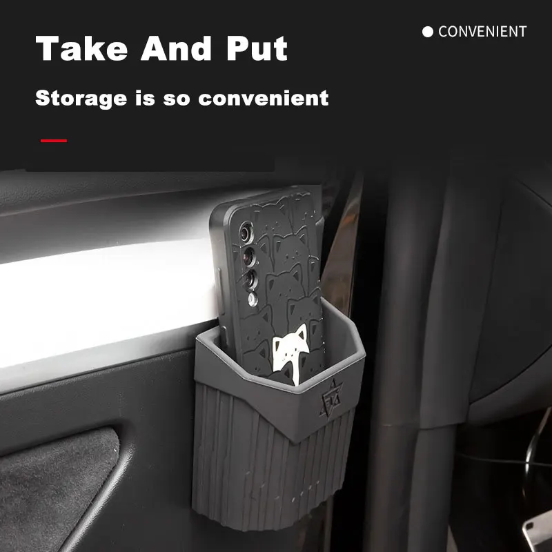 

For Tesla Series Easy Install Bag Model 3 S X Y Hidden Silicone Storage Box New Auto Interior Accessories Universal Parts