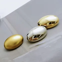 10PCS/Lot Oval Metal Buttons DIY Simple Coat Sweater Foot Button
