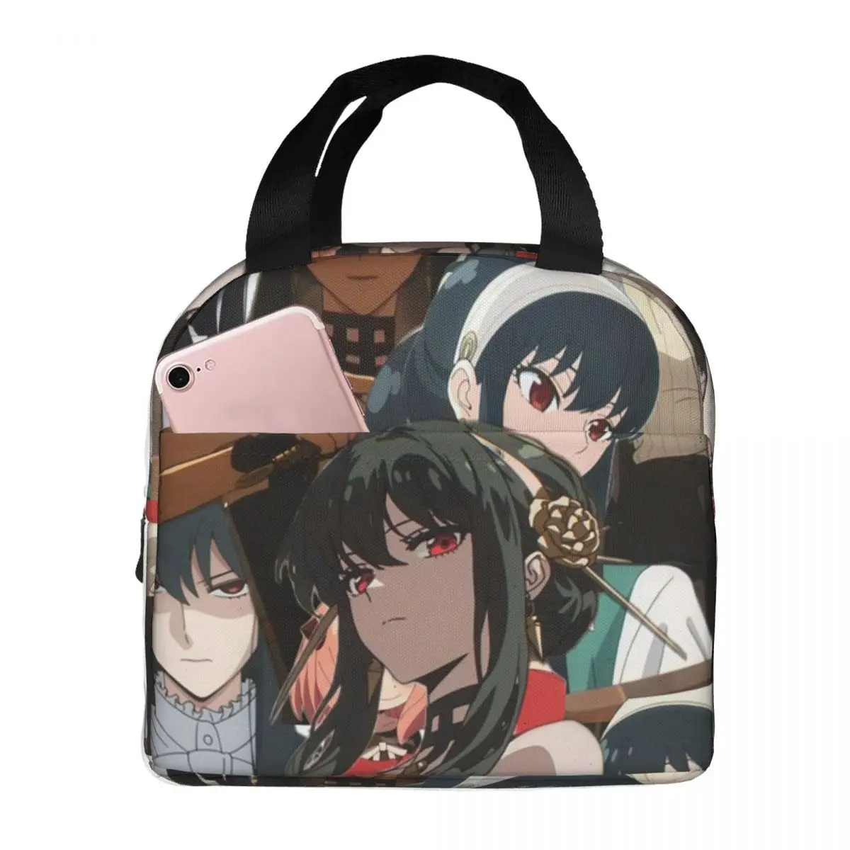 

Spy X Family Anime Insulated Lunch Bag for Women Office Cooler Thermal Food Box Tote Portable Lunch Boxes Container