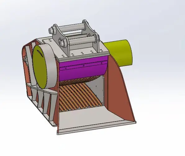 Mini Excavator Jaw Crusher Bucket Compact High-Performance Rock Crushing Attachment