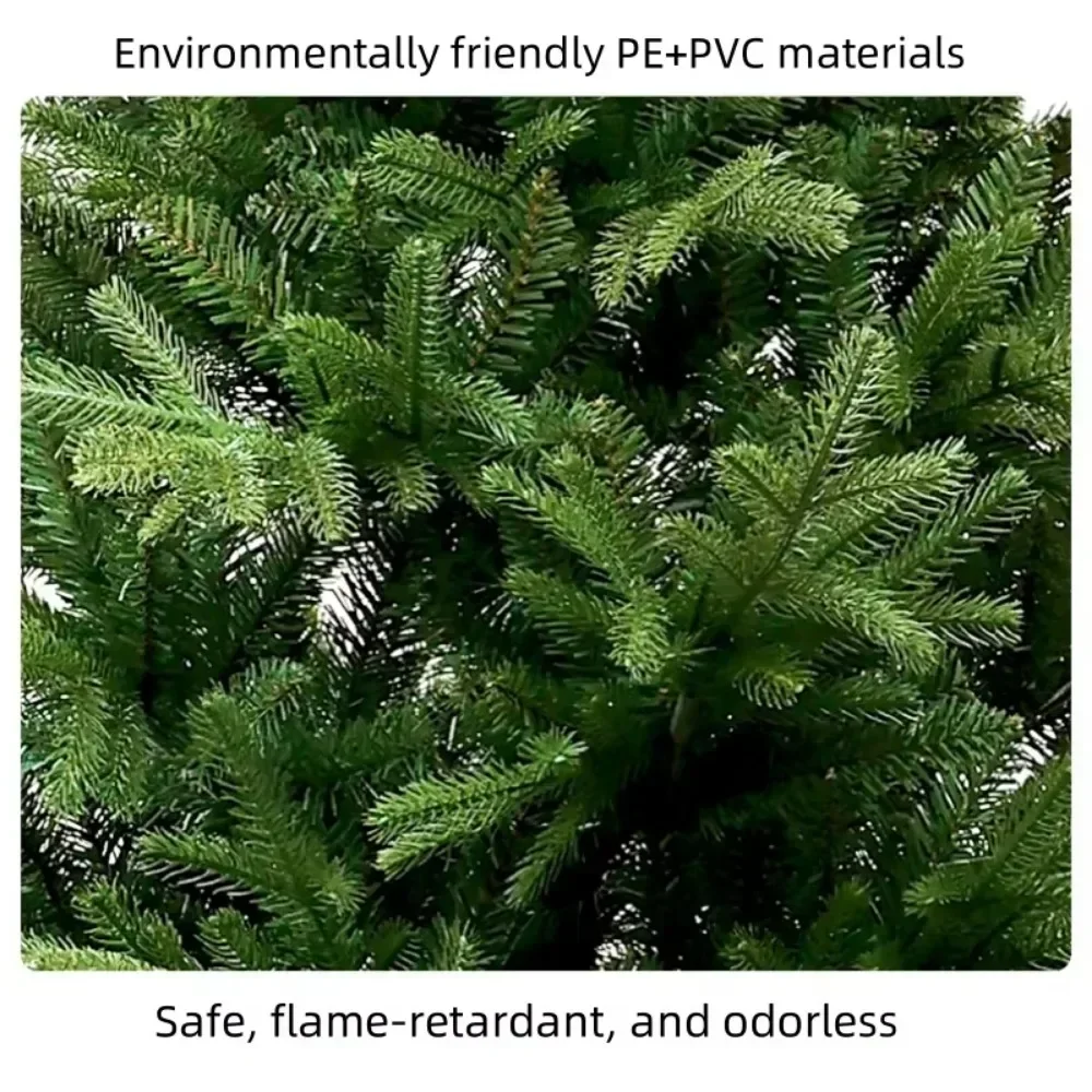 大型クリスマスツリー PE + PVC 素材内蔵 LED ライトクリスマスツリー 120 センチメートル-210 センチメートルクリスマス装飾家の装飾