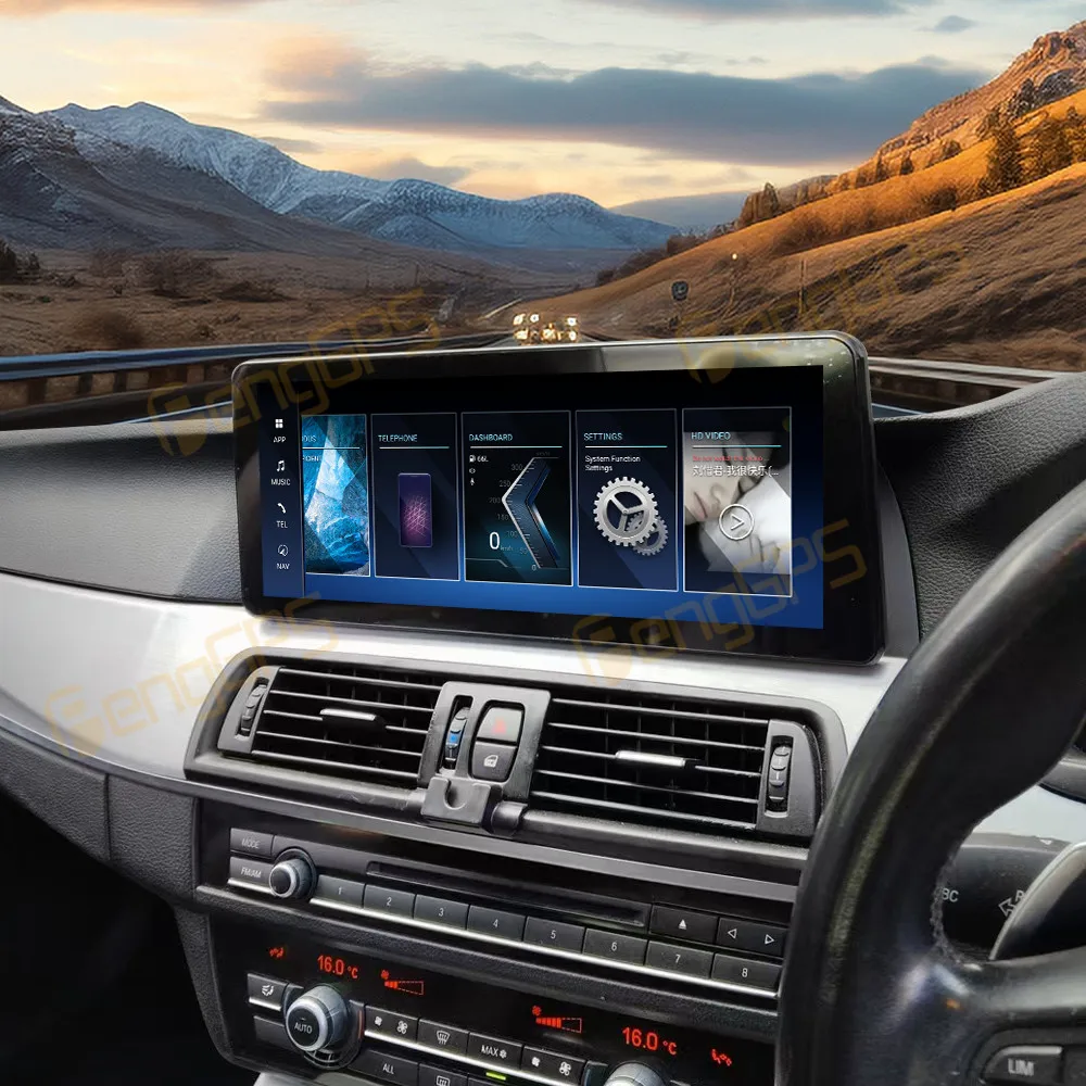 

12,3-дюймовый автомобильный радиоприемник для BMW 5 серии F10 2010-2017, GPS-навигация, мультимедийный стереоплеер, блок Carplay, сенсорный экран Qualcomm AI