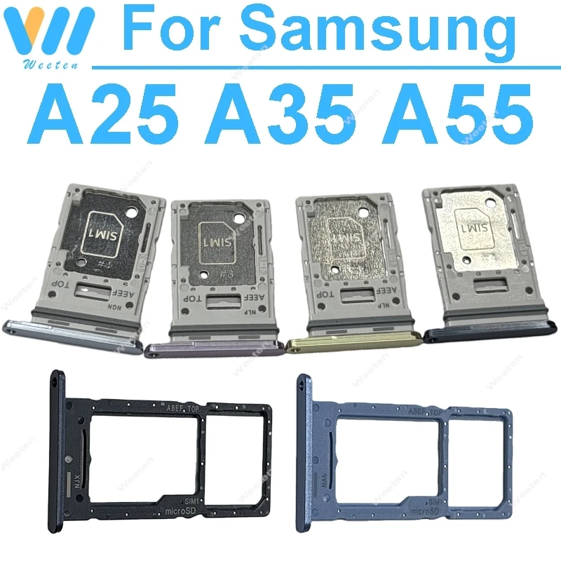 Conector para tarjeta SIM, compatible con Samsung Galaxy A25 A35 A55 A256B A356B A556B, ranura dual para tarjeta SIM + tarjeta Micro SD, accesorio para bandeja de tarjetas.