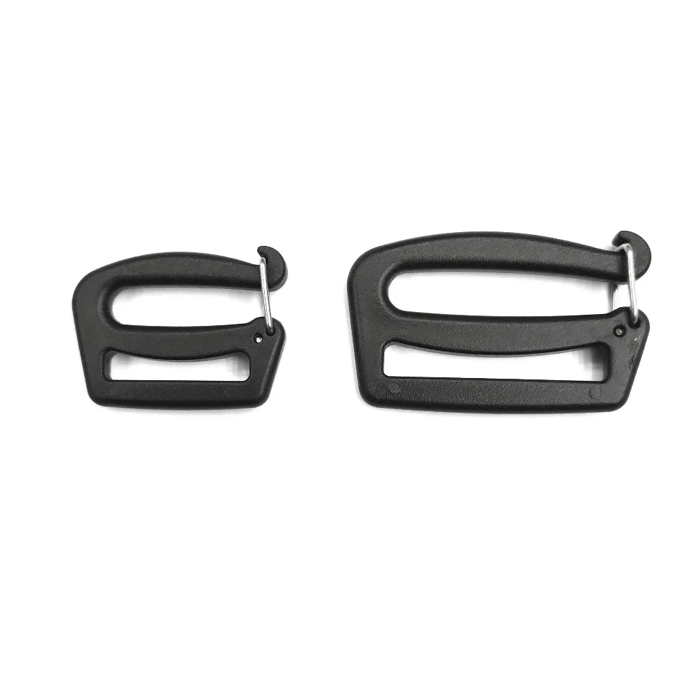 Durable Quick Release G Hook Black 25/38mm Webbing Buckles Adjustable Backpack Bag Clips for Outdoor Luggage Sack Backpack