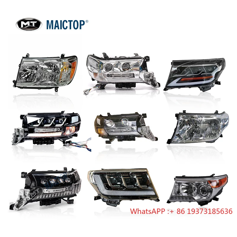 أحدث أنظمة إضاءة السيارات مصباح الرأس الأسود ترقية المصباح لاند كروزر LC200 FJ200 UZJ200 2016 #5