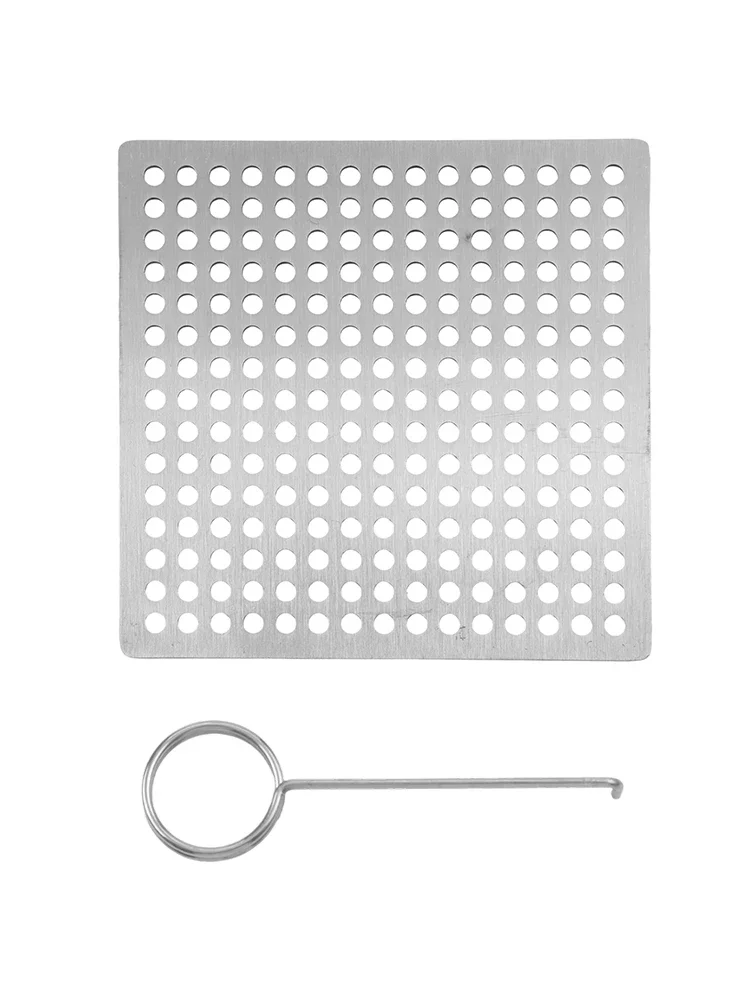 Bathroom Shower Drain Hair Strainer Cover Square Stainless Steel For Sink Designed To Trap Hair And Debris For Drain Protection