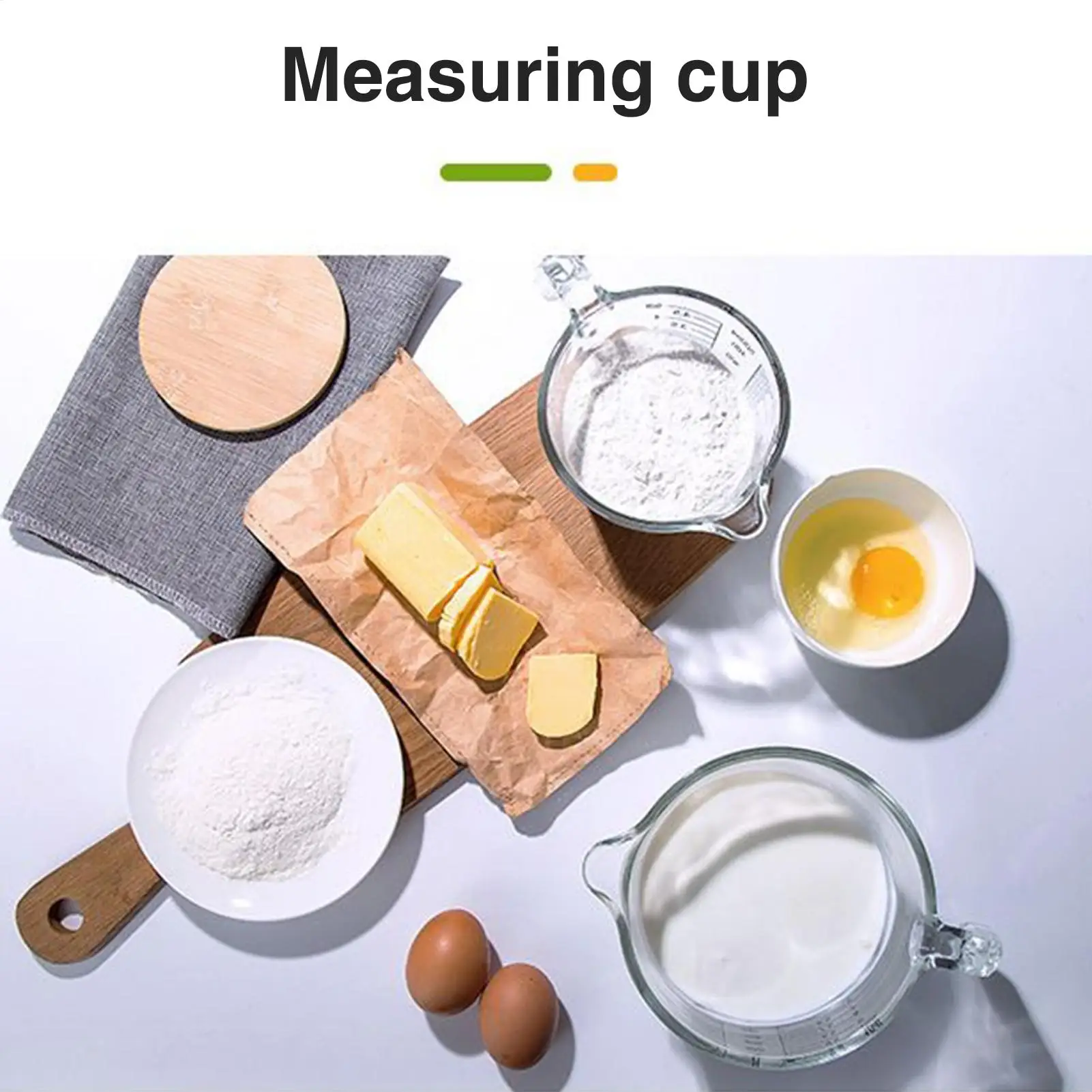 

Measurement Cup Glass Containers Measure Cups Baking Supplies Microwave Safe Kitchen Tools With Lid For Liquid Egg Food Cooking