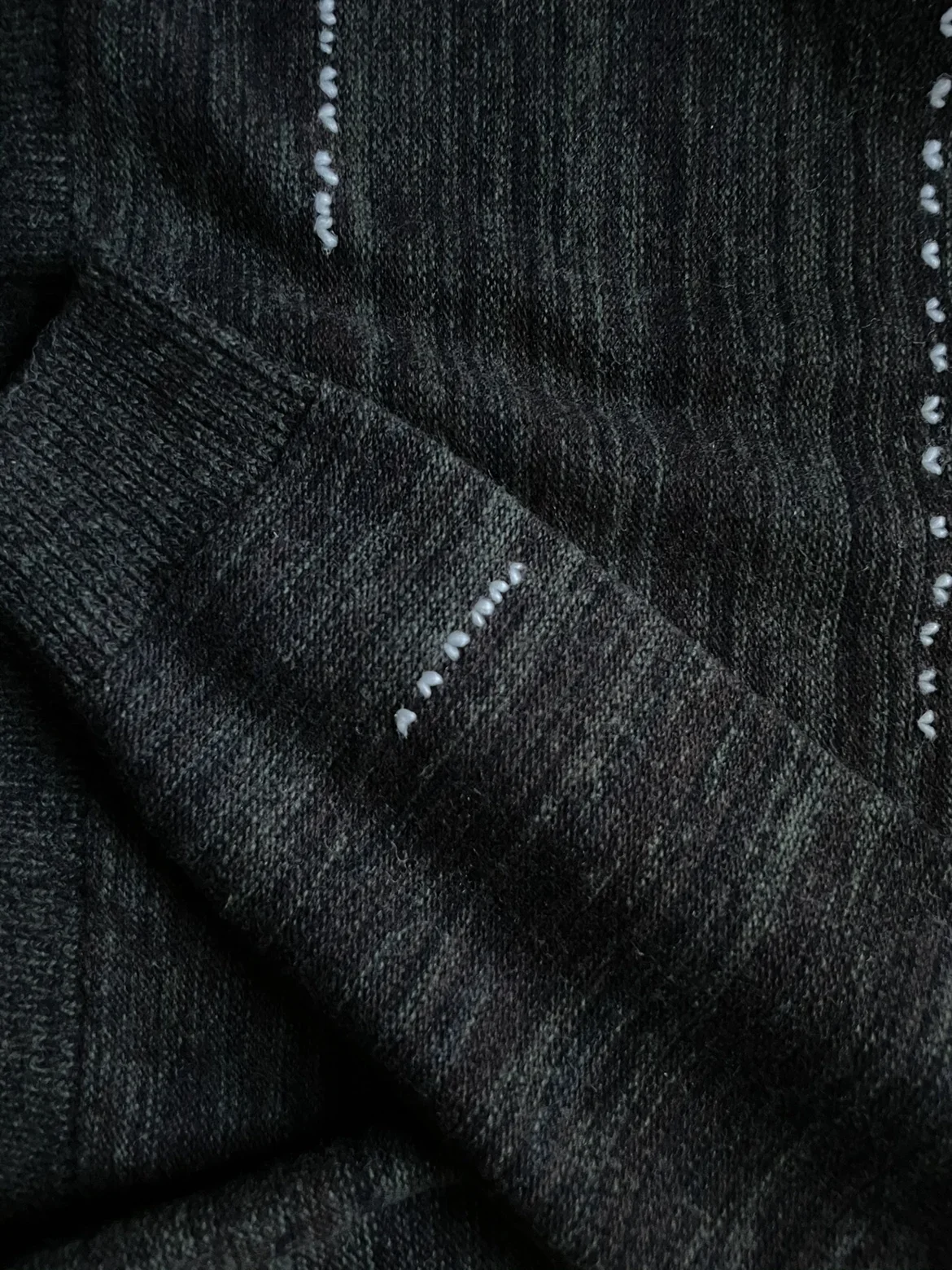 VISVIM WMV AMPLUS KNIT L/S سترة محبوكة من مزيج الصوف المتدرج 22SS