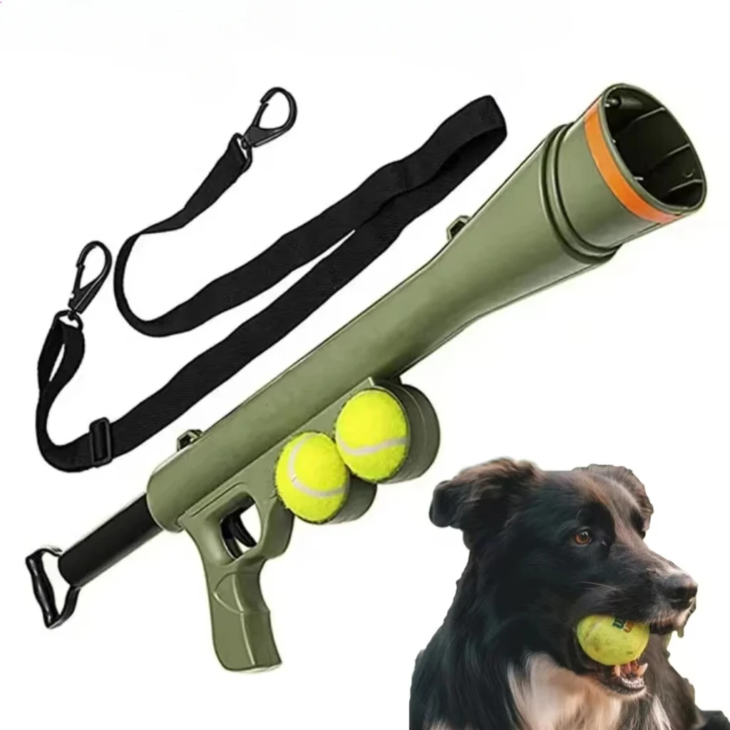 Launch range 12m Automatic Pet Outdoor Training Machine Agility Equipment Fetch Play Toy Tennis Gun Dog Ball Launcher With Balls