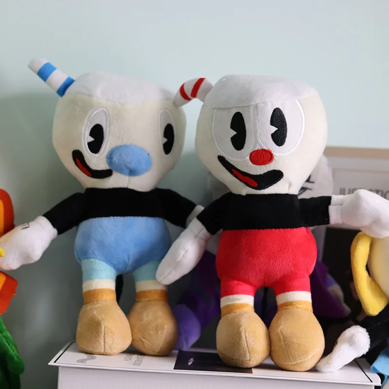 

Cuphead Plush Toy Mugman Ms. Chalice ghost King Dice Cagney Carnantion Soft Stuffed Dolls Plushie Kids Birthday Christmas Gifts