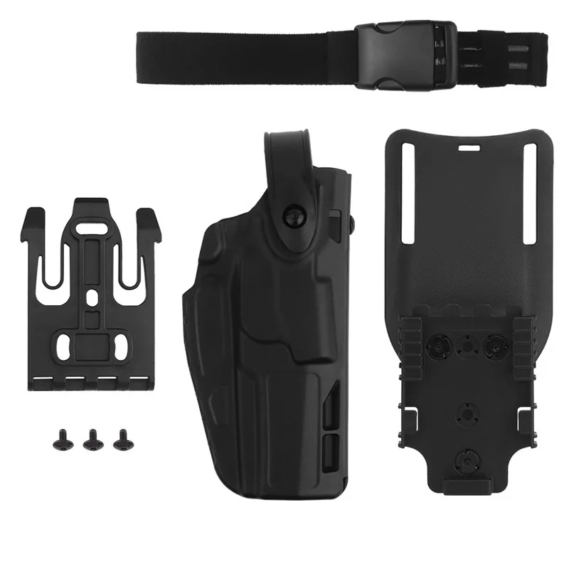 Pistol Holster MK-17 P320 Gun Holster for M17 M18 SIG, Airsoft Case Bolt Lock with Belt Drop Leg Platoform QLS System