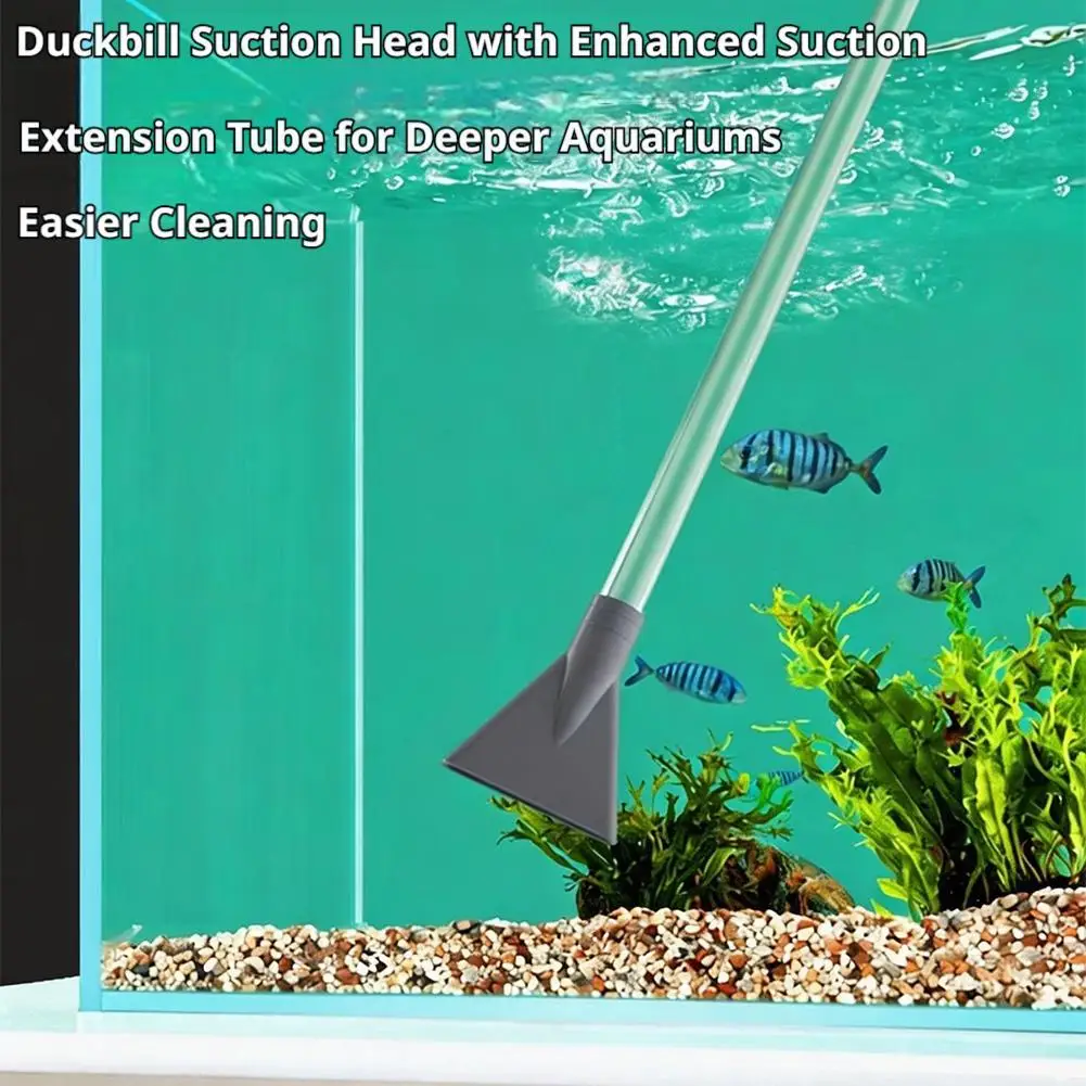 Aquarium-Wasserwechslerpumpe mit Fäkalienabsaugung, Sandwaschmaschine, Abwassersiphon und Reinigungswerkzeug für Aquarien – Detail 9