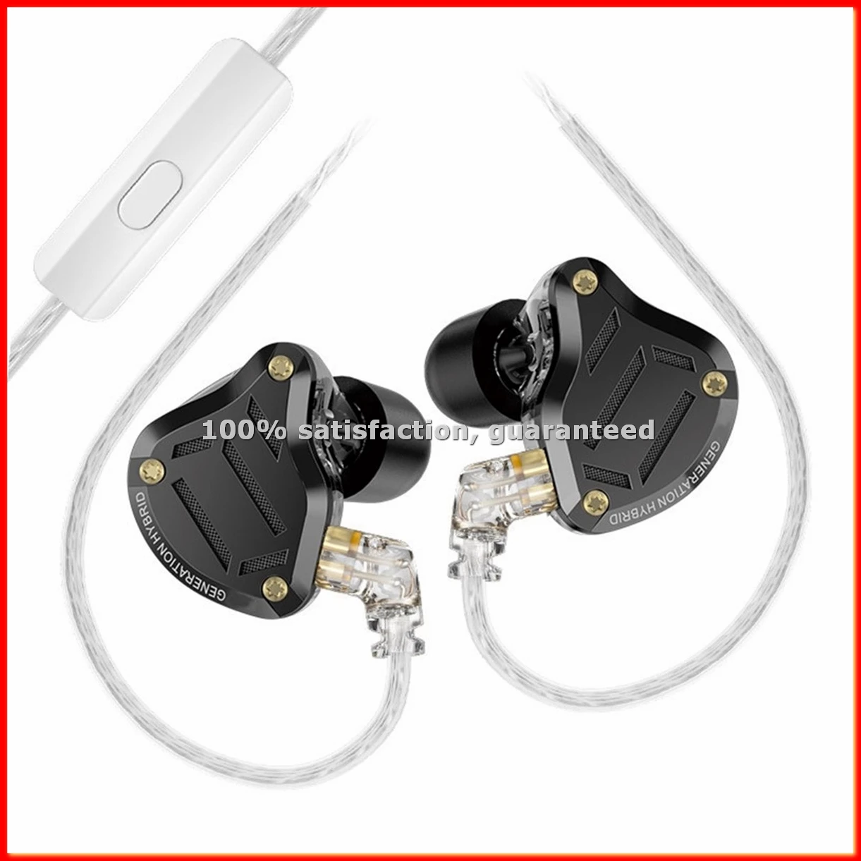 

Dynamic Driver Earphones Noise Cancelling HiFi In-Ear Heavy Bass Earbuds for Sport Music Gaming Headphones,B-BCBW