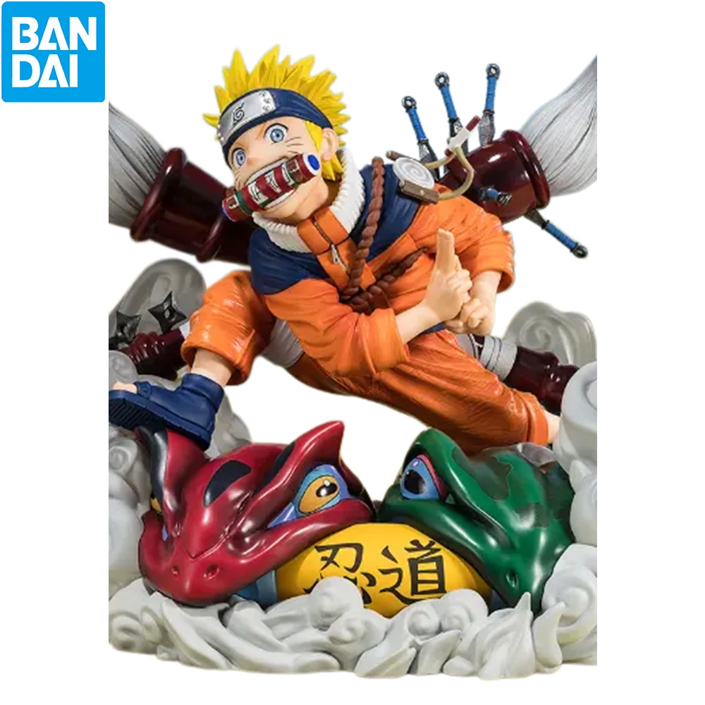 Bandai Naruto Uzumaki Ninja Way Diorama Statue Naruto Painted Static Resin Figure Collectible Desktop Display Toy