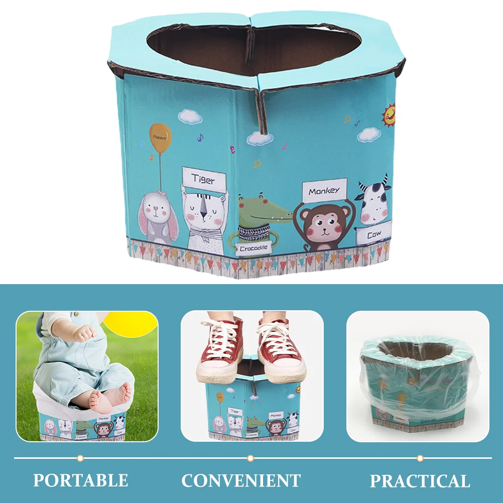 Folding Toilet Bedpan for Men Car Portable Seat Male Urinal High Density Corrugated Paper Potty Adults Travel