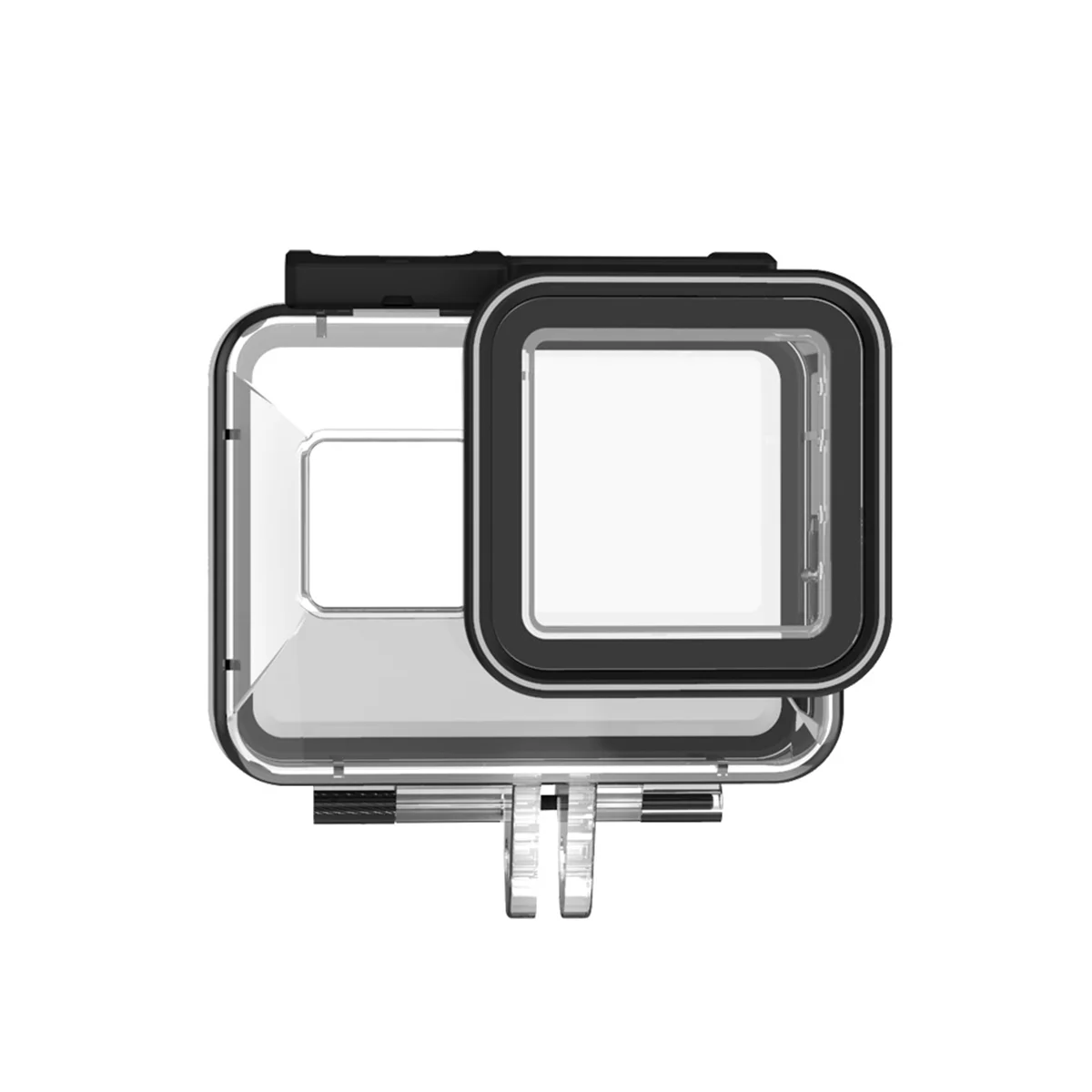 Capa à prova d'água para câmera hero 8, transparente, portátil, à prova d'água, proteção, caixa de mergulho, acessórios para câmera subaquática