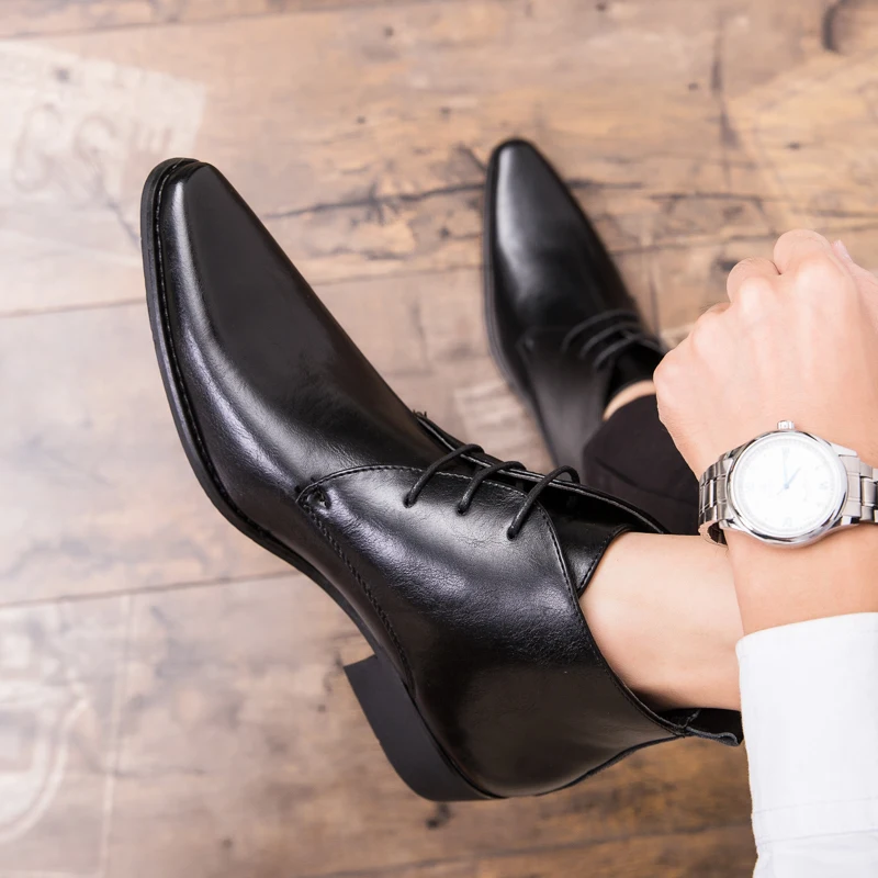 الرجال البدلة أحذية المهنية أحذية من الجلد جديد أحذية رياضية كاجوال فستان العمل أحذية الأعمال الذكور الأحذية الرسمية أحذية الزفاف الفاخرة #4