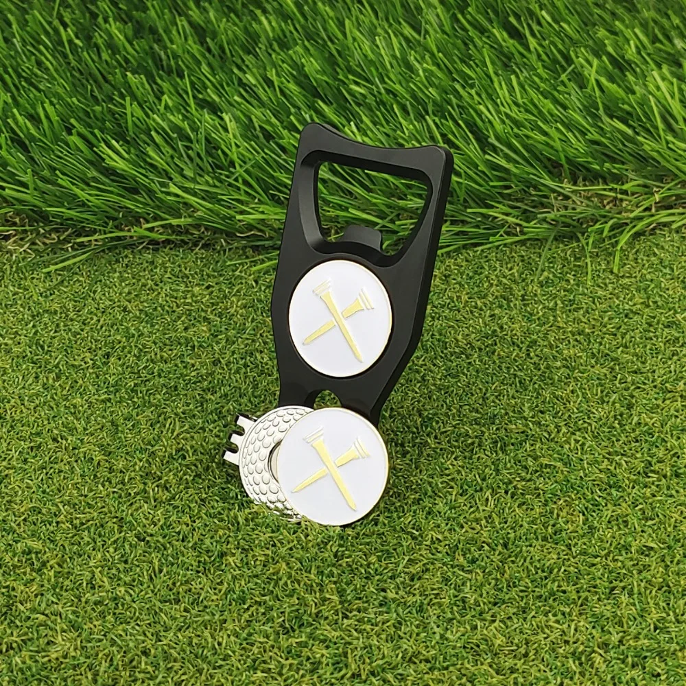 Green Fork Green Fork Marker Set Golf Cap Clip Abnehmbare Golf Ball Fork Marker Multifunktionale Golf Ball Marker Hut Clips