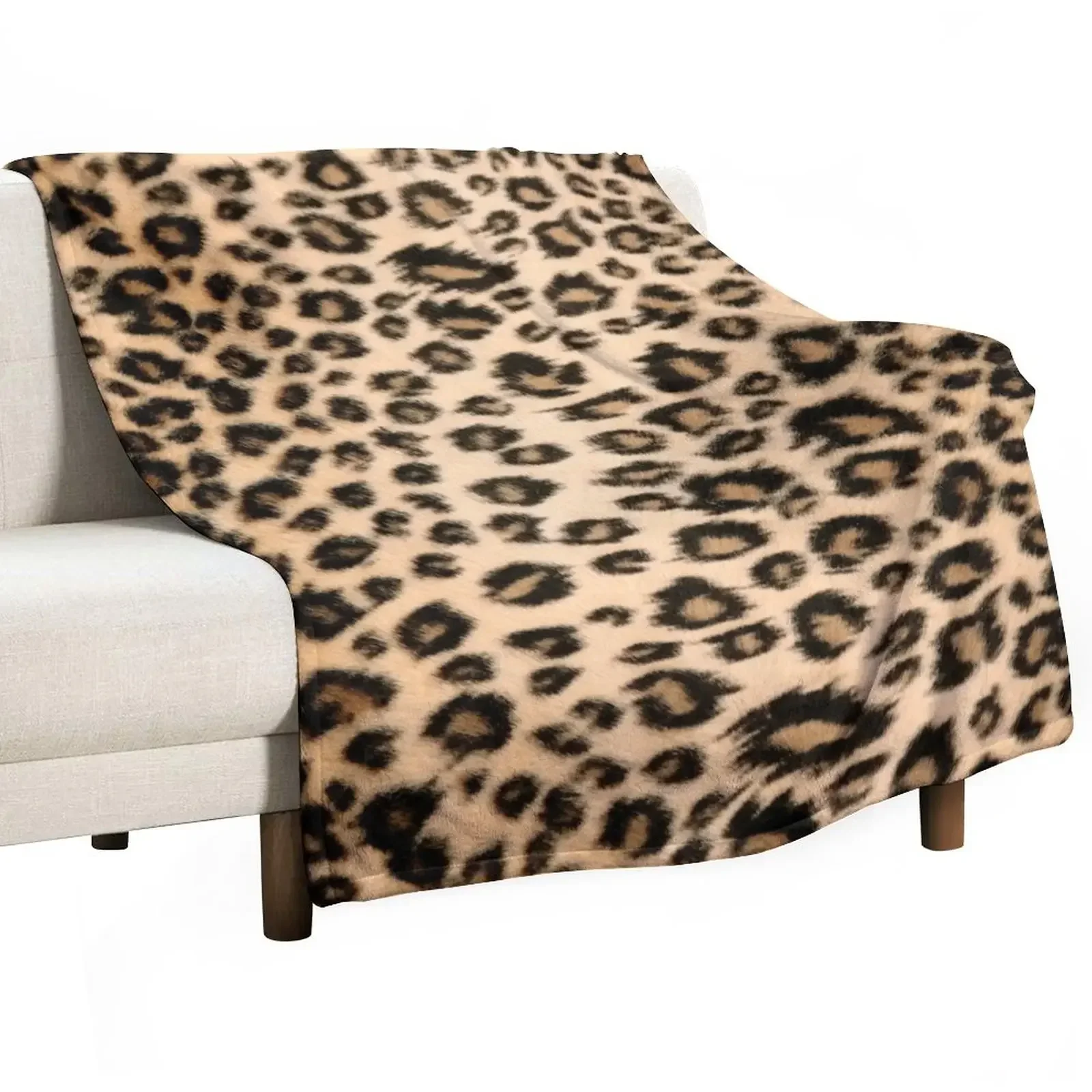 

Leopard Faux Fur Throw Blanket Thin Decorative Beds Decoratives Blankets