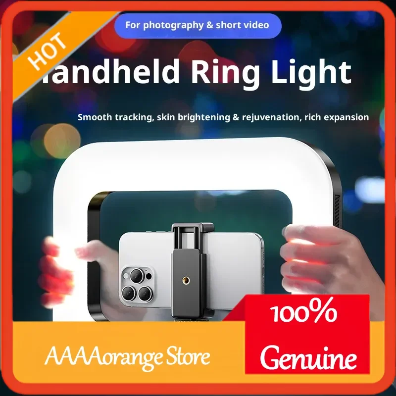 スマホホルダー付き自撮りリングライト-ライブストリーミング-youtube動画-instagramリール-デスクトップフィルライト-メイクアップvlog用