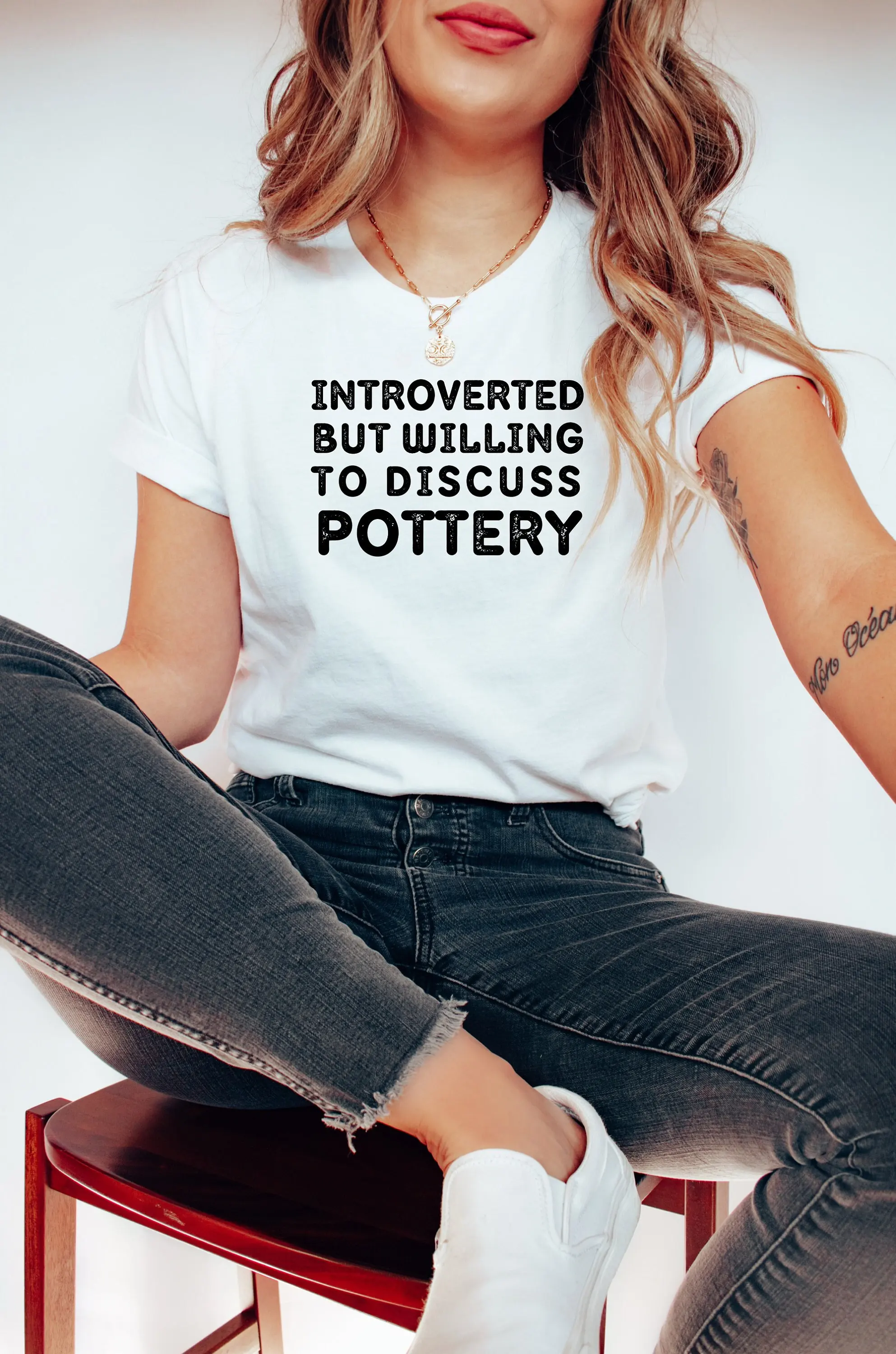 Funny Pottery T Shirt Introverted But Willing To Discuss Maker Introvert