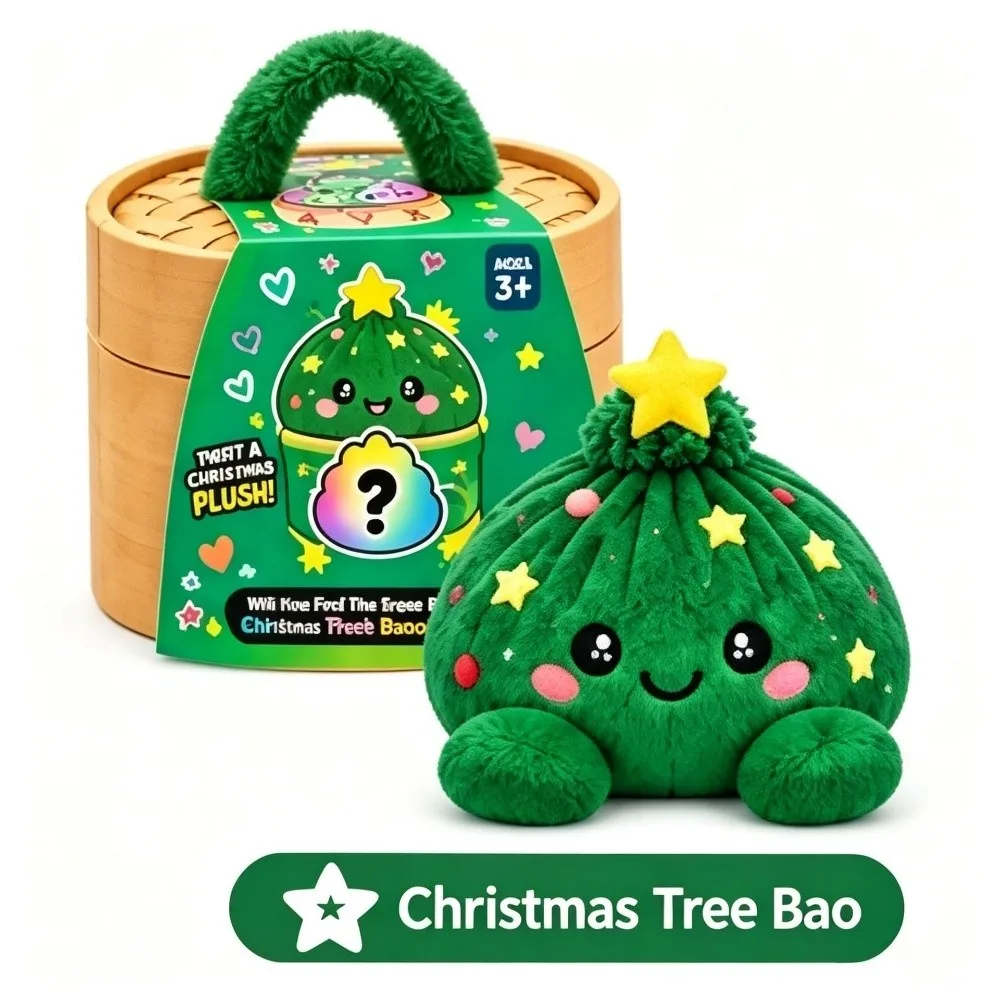 Cue Soft Plush Stuffed Dumpling Squishies Stress Relief with Steamer Giant Christmas Dumpling Pillow Fidget Squeeze Dumpling Toy