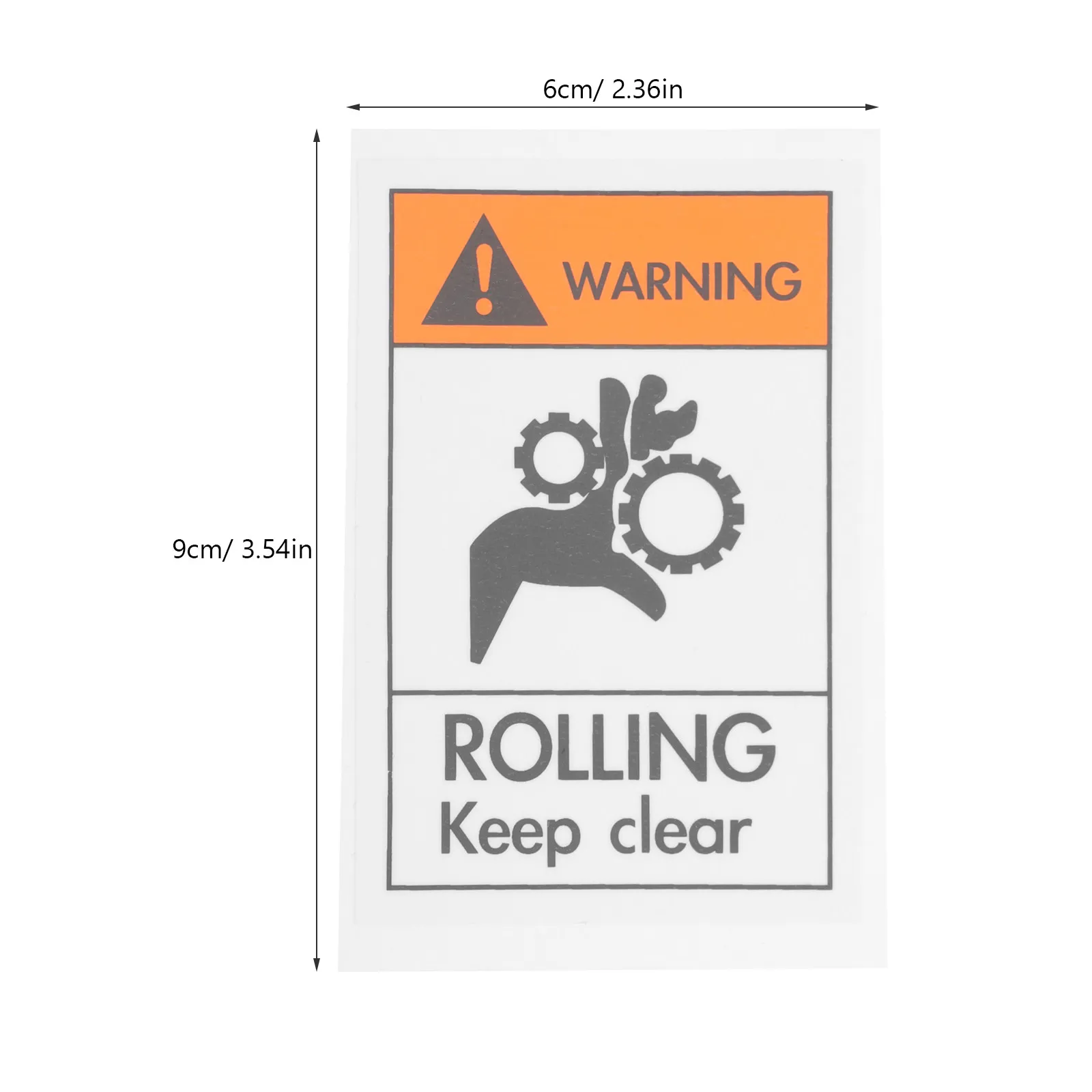 Caution Sticker High Visibility Reflective Safety Sign Decal for Machinery Equipment Hazard Prevention