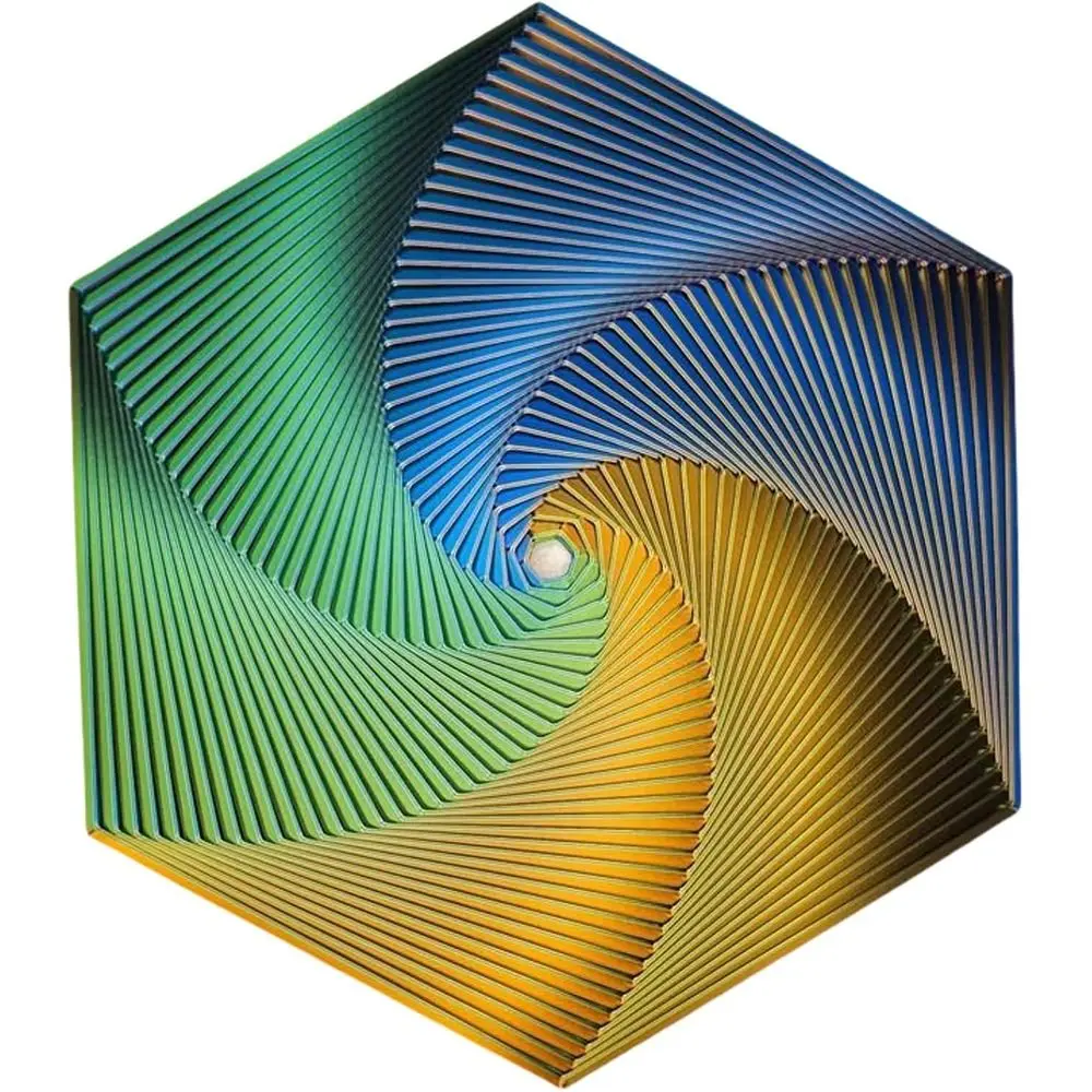 Engraçado anti-stress fractal fidget hexágono portátil jogando brinquedo sensorial hexágono espiral pla ferramenta de meditação consciente cubo brinquedo fidget
