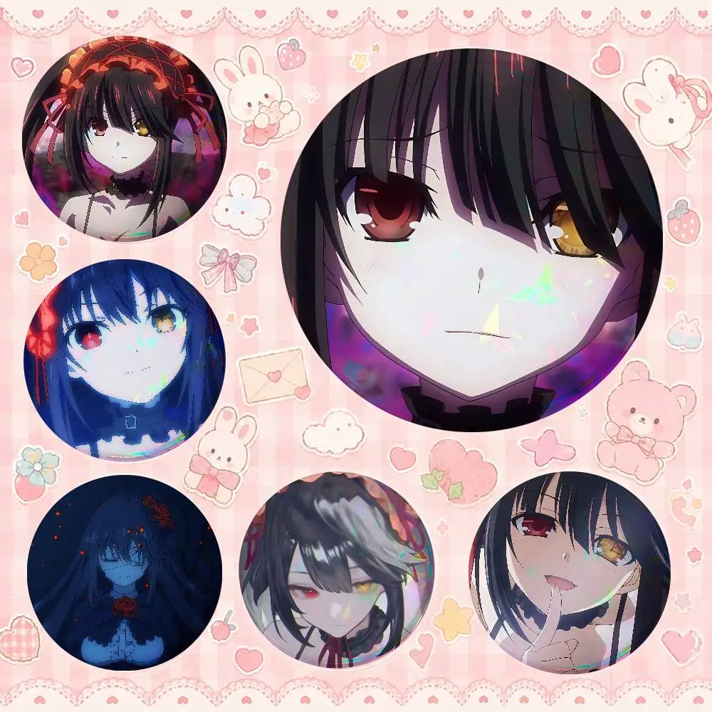 D-DATE-E A L-LIVE Gs-IRL Fashion Button Badge Pin Set Cool Anime Game Cartoon Music Design Brooch For Backpack Clothes