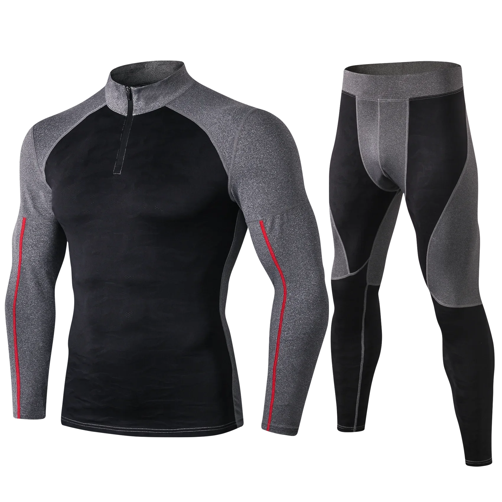 Mens Running Set Compression T-Shirt Pants Sport Long Sleeves T Shirts Fitness Gym Leggings Clothes Tight Suit 체육복세트 남성