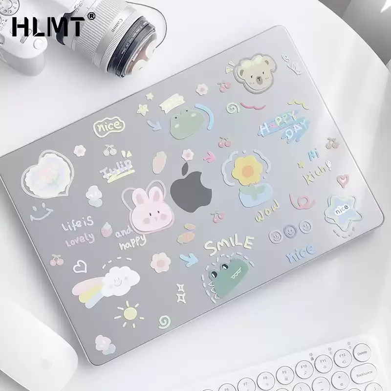 Cute Crystal Laptop Case For Macbook Neo Air 13 15 Pro 13 14 16 M1 M2 M3 M4 M5 Chip Hard Cover For MacBook Sleeve Accessories
